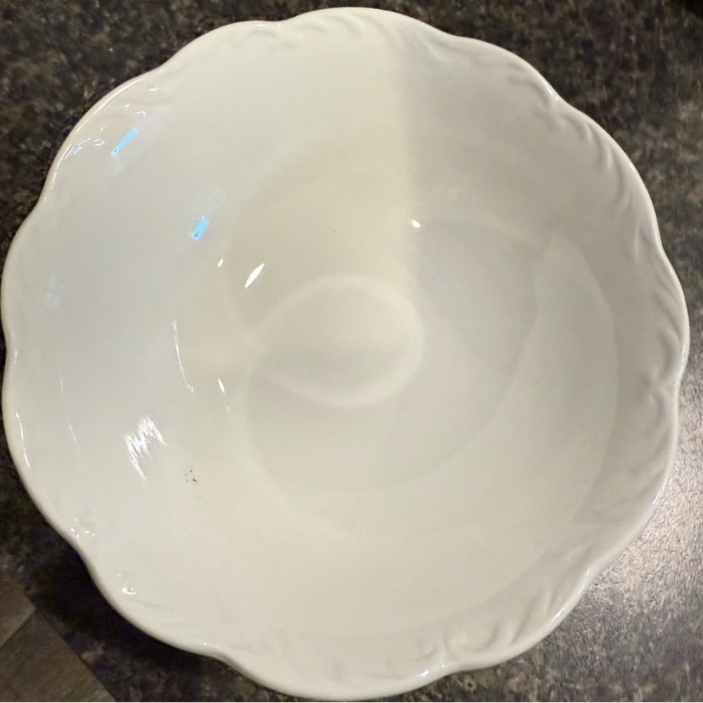 J and G Meakin White Ironstone Cereal Bowl Vintage